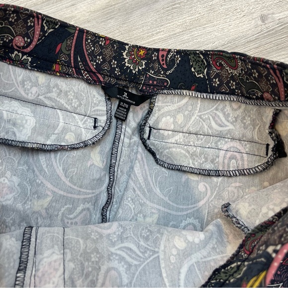 Jules & Leopold Paisley Print Chinos Navy Eccentric Luxury Quality XL Dress Pant - Picture 6 of 9